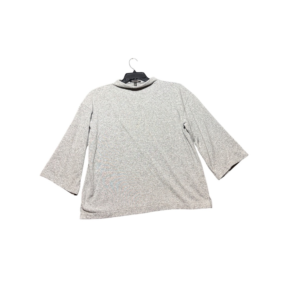Banana Republic Mock Neck‎ Top Womens Large Heather Grey Excellent LS 363524-01